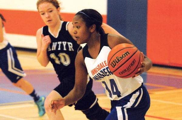 Innisdale beat Nantyr Shores in girls basketball action in Barrie